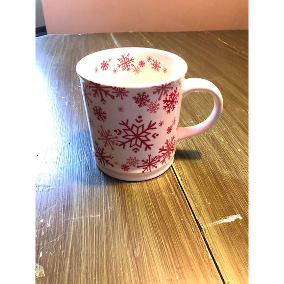 Sur La Table NEW Red Snowflake Coffee Mug 17.6oz - Picture 1 of 5